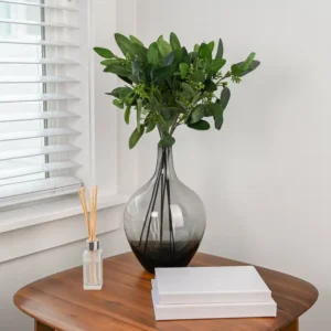 Seeded Eucalyptus Spray | 12 Stems | Green Burgundy
